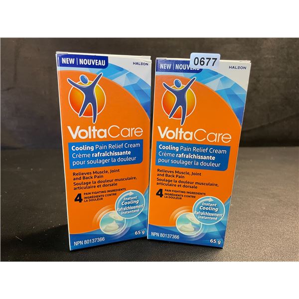 2 Boxes of VoltaCare Cooling Pain Relief Cream (65g) Relieves Muscle, Joint, 