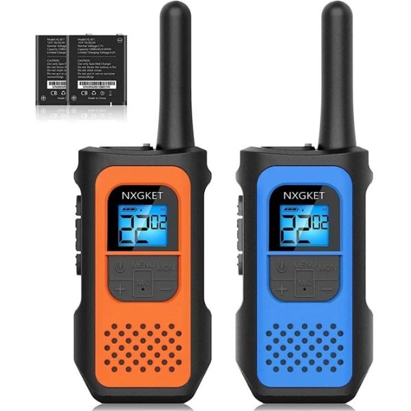 2-Pack of NXGKET Rechargeable Long-Range Walkie Talkies/2-Way Radios - 22 Channels - New!