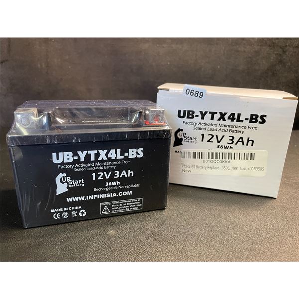 Upstart Factory Activated 12V 3.0Ah Sealed Lead-Acid Battery/ATV Battery - Brand New!