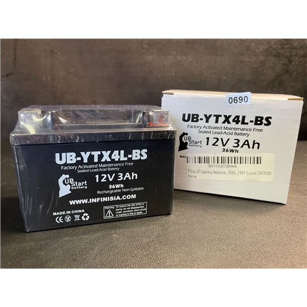Upstart Factory Activated 12V 3.0Ah Sealed Lead-Acid Battery/ATV Battery - Brand New!