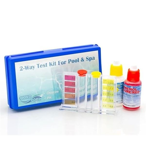 2-Way Test Kit for Swimming Pools & Spa (Chlorine & pH Test Kit) - Brand New!