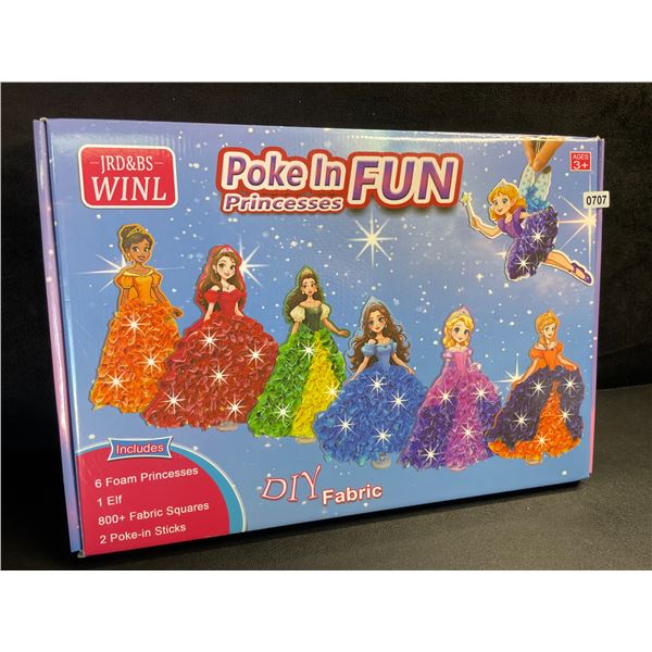 Poke-In-Fun Princesses Art Kit for Kids - 3D Princess Crafting Kit - New