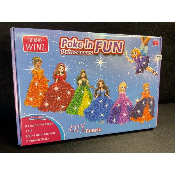 Poke-In-Fun Princesses Art Kit for Kids - 3D Princess Crafting Kit - New