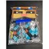 Image 7 : 24pcs Minecraft/Pixel-Theme Party Supply Set - Includes Masks, 37" Large Inflatable Swords, & Pump