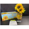Image 2 : Sunflower LED Cordless Table Lamp; USB-Rechargeable Touch 3-Color Night Light - New in Box!