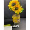 Image 4 : Sunflower LED Cordless Table Lamp; USB-Rechargeable Touch 3-Color Night Light - New in Box!