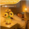 Image 7 : Sunflower LED Cordless Table Lamp; USB-Rechargeable Touch 3-Color Night Light - New in Box!