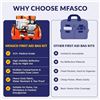 Image 9 : MFASCO 415pcs Complete Emergency Response First Aid Kit/Trauma Bag for Disaster Preparedness - New