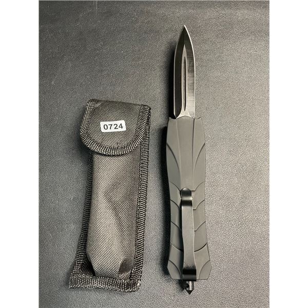 Lightweight OTF Hunting Knife with Storage Pouch - New