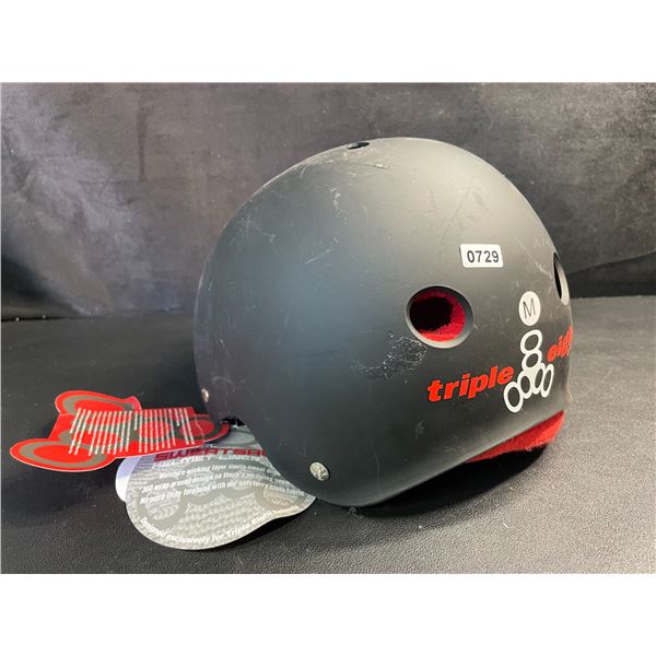 Triple Eight Dual Certified Multi-Sport Helmet - Size M - Black/Red - New with Tags!