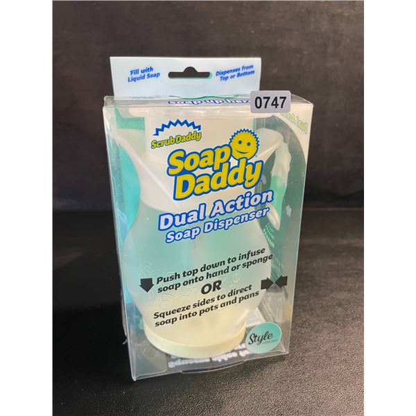 Scrub Daddy "Soap Daddy" Dual-Action Soap Dispenser - Fill With Liquid Soap - New!