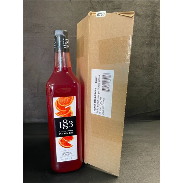 Blood Orange Syrup by 1883 Maison Routin (1000ml Glass Bottle) - New
