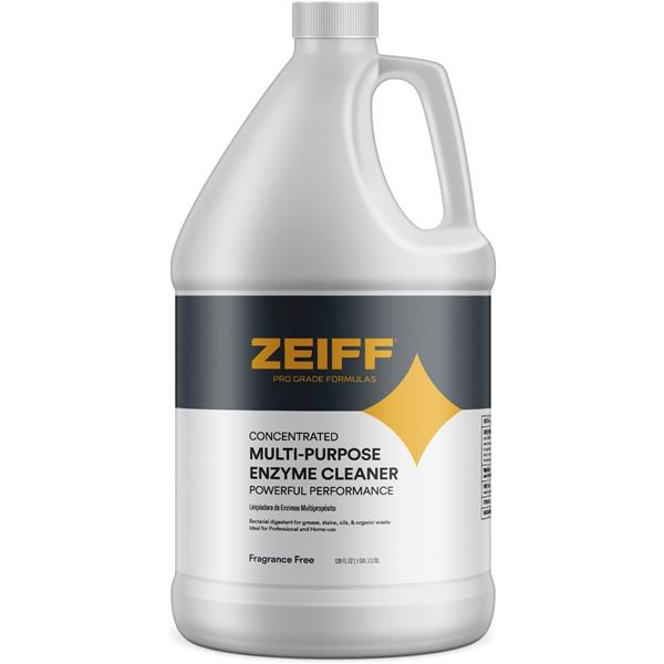 3.78L Jug of ZEIFF Pro-Grade Concentrated Multi-Purpose Enzyme Cleaner; For Grease, Stains, Oils
