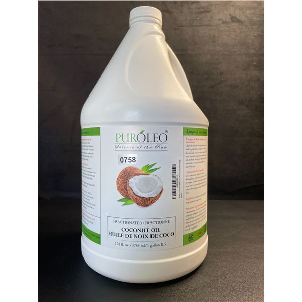 1-Gallon Jug of PUROLEO Fractioned Coconut Oil; 100% Natural for Hair/Skin/Body/Massage - New!