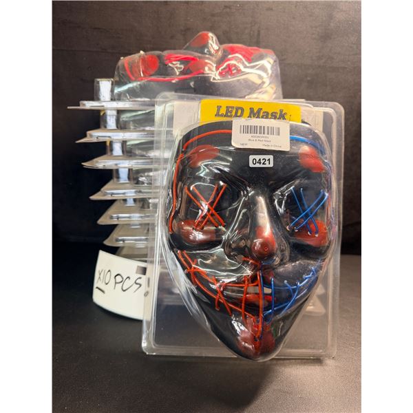 Lot of 10-PCS LED Light Up Halloween Masks - Inspired by The Purge! - New