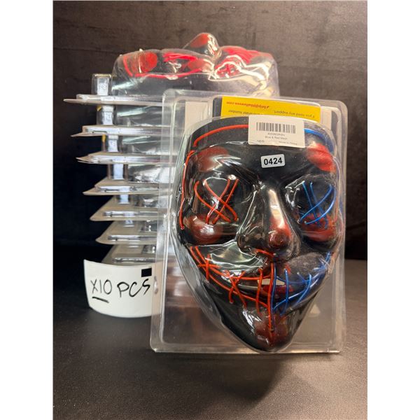 Lot of 10-PCS LED Light Up Halloween Masks - Inspired by The Purge! - New