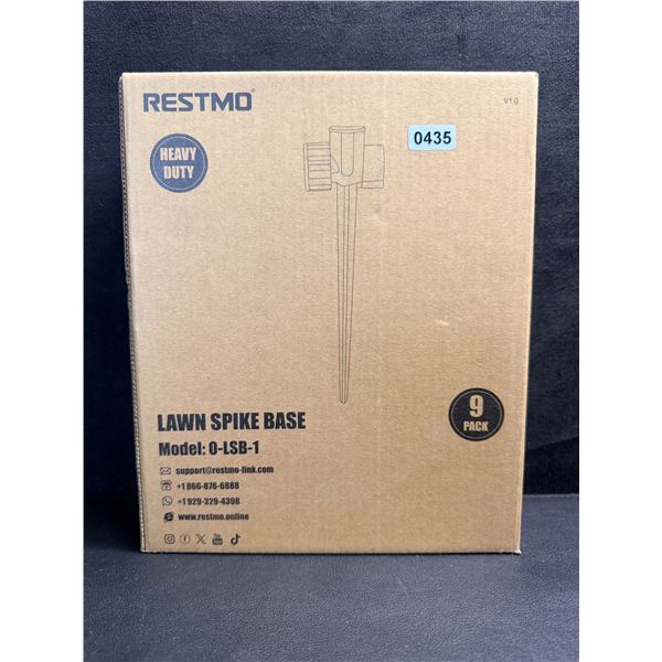 Restmo 9-Pack of Heavy Duty Lawn Spike Base for Hoses Sprinklers etc - New