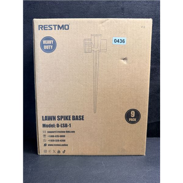Restmo 9-Pack of Heavy Duty Lawn Spike Base for Hoses Sprinklers etc - New