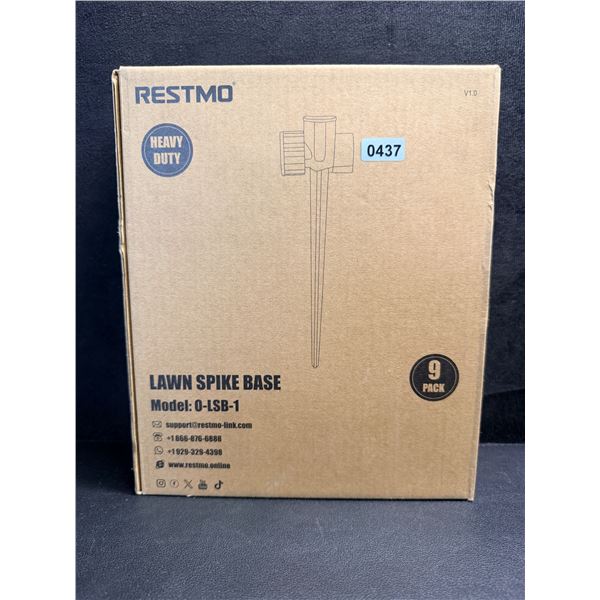Restmo 9-Pack of Heavy Duty Lawn Spike Base for Hoses Sprinklers etc - New