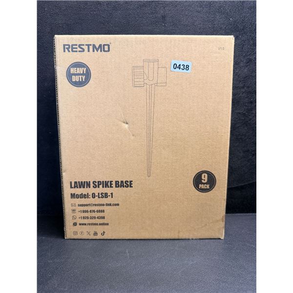 Restmo 9-Pack of Heavy Duty Lawn Spike Base for Hoses Sprinklers etc - New
