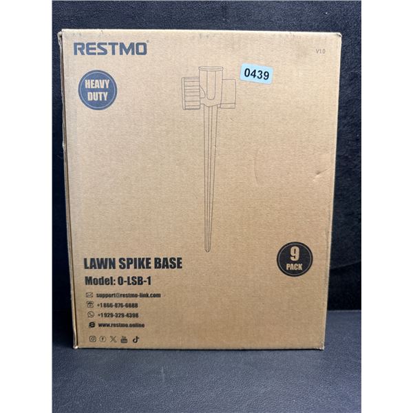 Restmo 9-Pack of Heavy Duty Lawn Spike Base for Hoses Sprinklers etc - New