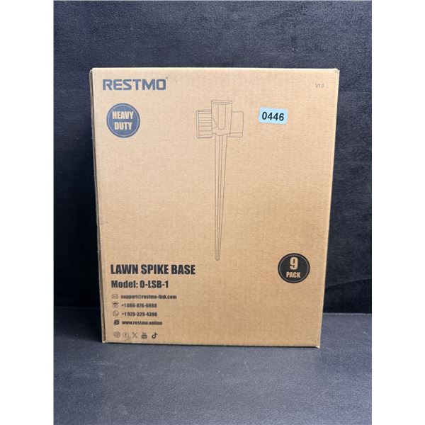 Restmo 9-Pack of Heavy Duty Lawn Spike Base for Hoses Sprinklers etc - New