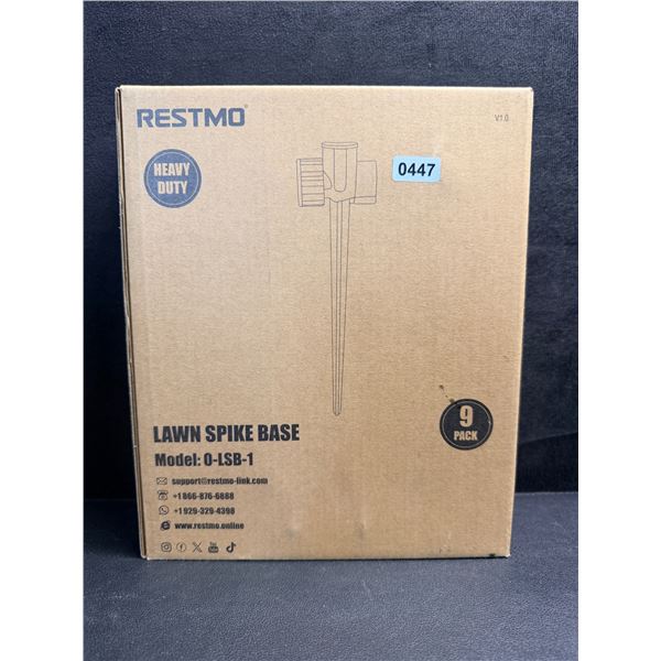 Restmo 9-Pack of Heavy Duty Lawn Spike Base for Hoses Sprinklers etc - New