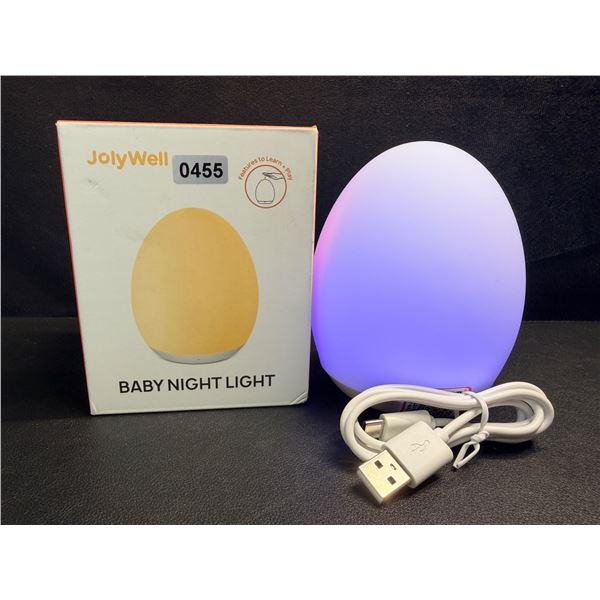 Rechargeable Cordless Soft Touch Baby Night Light with White/Yellow and RGB Light - New