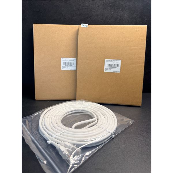 2 25ft CAT6 Ethernet/Network Cables for Gaming Internet Streaming etc - New