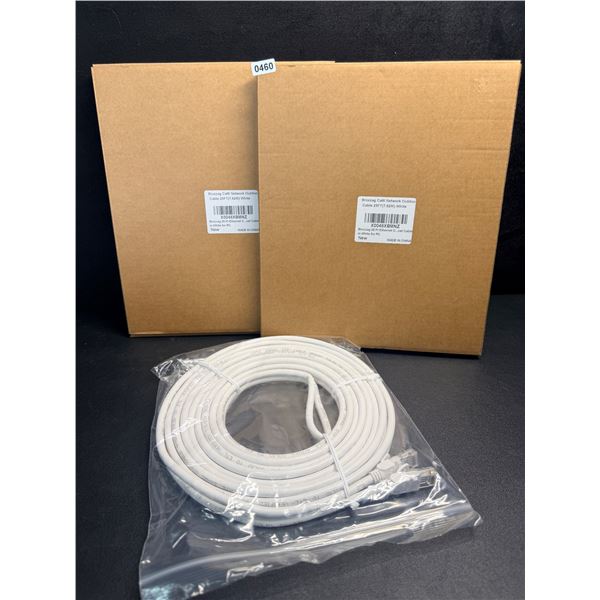 2 25ft CAT6 Ethernet/Network Cables for Gaming Internet Streaming etc - New