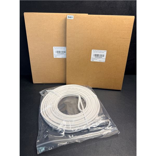 2 25ft CAT6 Ethernet/Network Cables for Gaming Internet Streaming etc - New