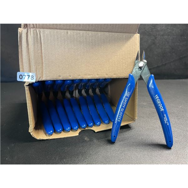 10-Pack of Flush Wire Cutters/Side Cutter Nippers (5" Size) Suitable for Wire, DIY, Electronics; New