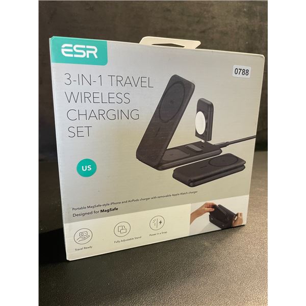 ESR 3-in-1 Travel Wireless Charging Set - Magsafe-Style Phone/Airpods Charger w/ Watch Charger - New