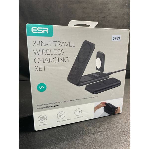 ESR 3-in-1 Travel Wireless Charging Set - Magsafe-Style Phone/Airpods Charger w/ Watch Charger - New