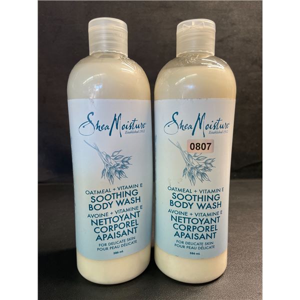 Lot of 2 Shea Moisture Soothing Body Wash (586ml) Oatmeal + Vitamin E - Brand New