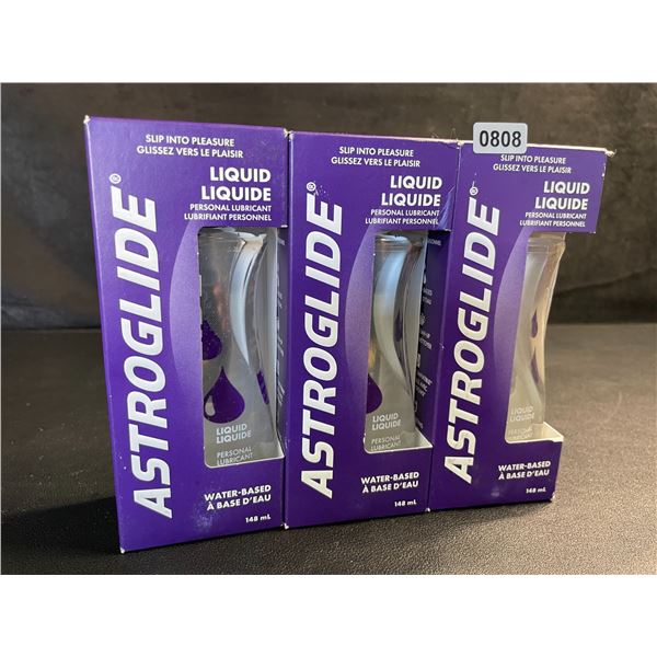 3 Boxes of ASTROGLIDE Water-Based Personal Lubricant/Lubes (148ml Each) - New Sealed