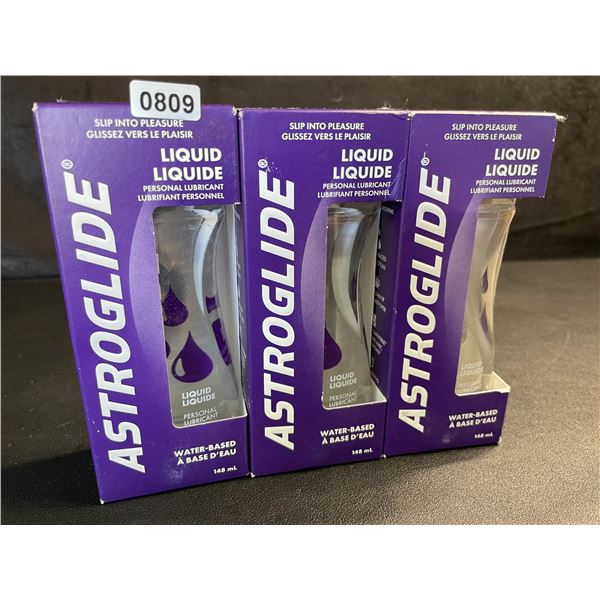3 Boxes of ASTROGLIDE Water-Based Personal Lubricant/Lubes (148ml Each) - New Sealed