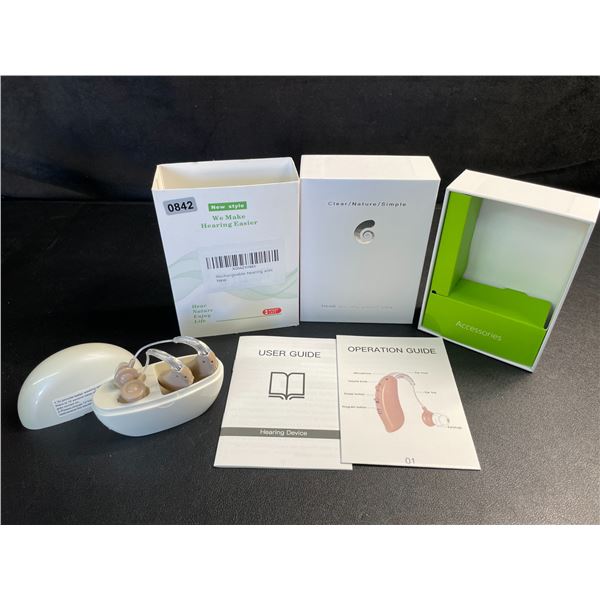 Rechargeable Hearing Aids for Adults with Mild to Moderate Hearing Loss - Brand New!