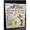 Image 2 : Funcils 24-Pack Paint Stick Set with Coloring Book - Thin Tempera Paint Sticks for Kids - New!