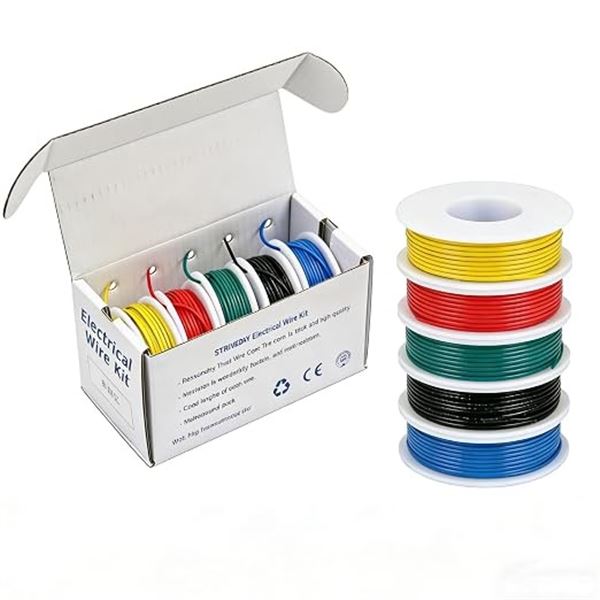Electrical Wire Kit; 24AWG Copper Wire Electric Wire Kit; 24 Gauge - New Sealed