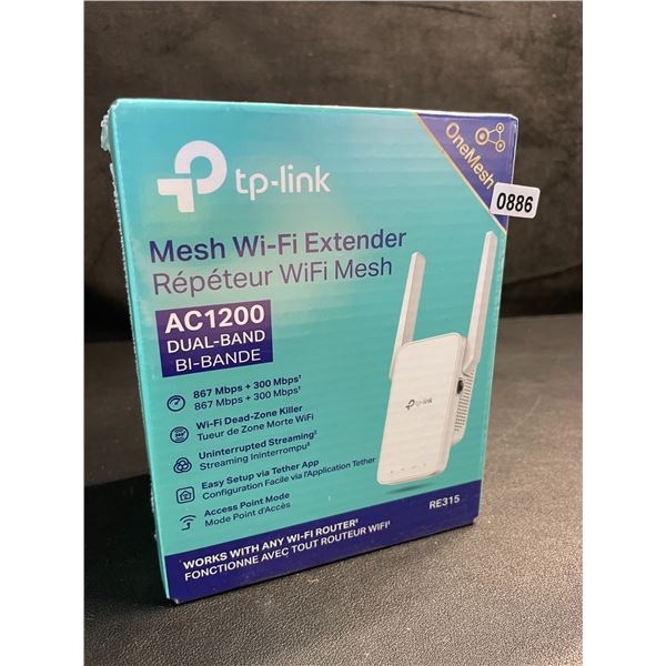 TP-Link AC1200 Mesh Wi-Fi Extender/WiFi Booster - Works with Any WiFi Router - New Sealed!