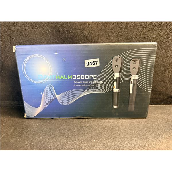 Ophthalmoscope with Storage Case and Replacement Ear Tips - New