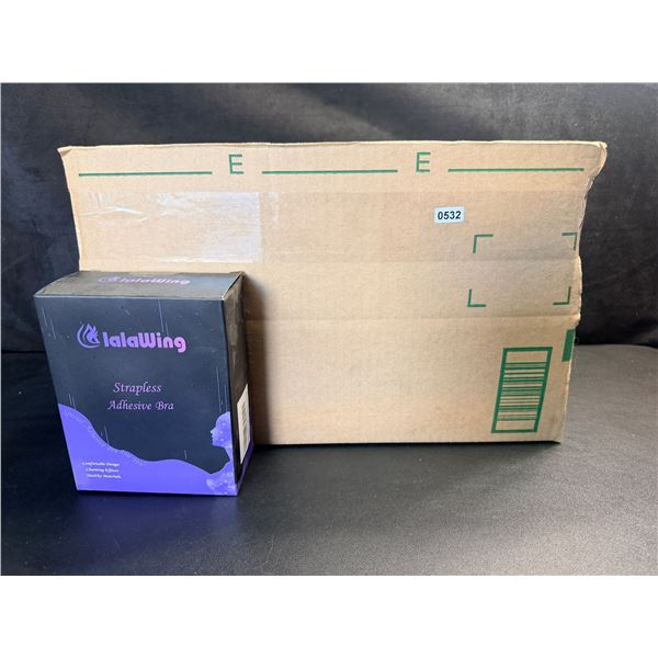 Box of 12 Assorted Size Lala Wing Adhesive Strapless Bras - New