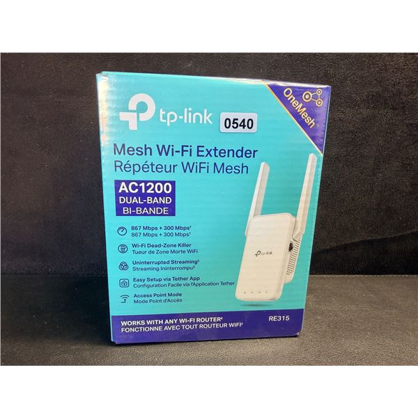 TP-Link AC1200 Mesh Wi-Fi Extender/WiFi Booster - Works with Any WiFi Router - New Sealed!