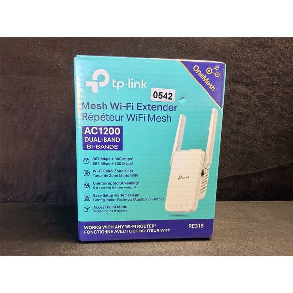 TP-Link AC1200 Mesh Wi-Fi Extender/WiFi Booster - Works with Any WiFi Router - New Sealed!