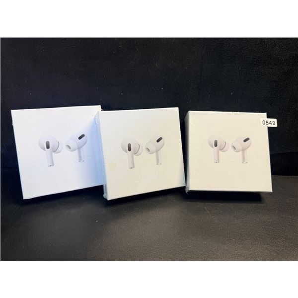 3 Boxes of Bluetooth Wireless Earbuds - AirPod Dupes with On Screen Pairing! - New