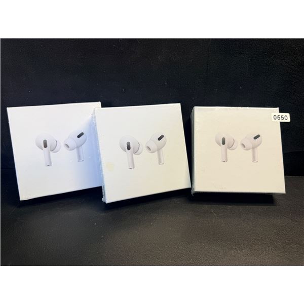 3 Boxes of Bluetooth Wireless Earbuds - AirPod Dupes with On Screen Pairing! - New