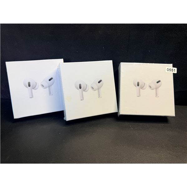 3 Boxes of Bluetooth Wireless Earbuds - AirPod Dupes with On Screen Pairing! - New