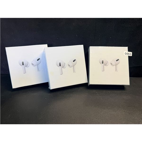 3 Boxes of Bluetooth Wireless Earbuds - AirPod Dupes with On Screen Pairing! - New
