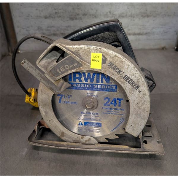 BLACK & DECKER CORDED 180MM CIRCLULAR SAW
